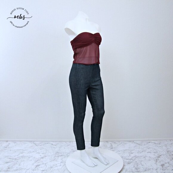 NWOT Lovers & Friends Mariah Tube Top Burgundy Women S - Picture 5 of 15